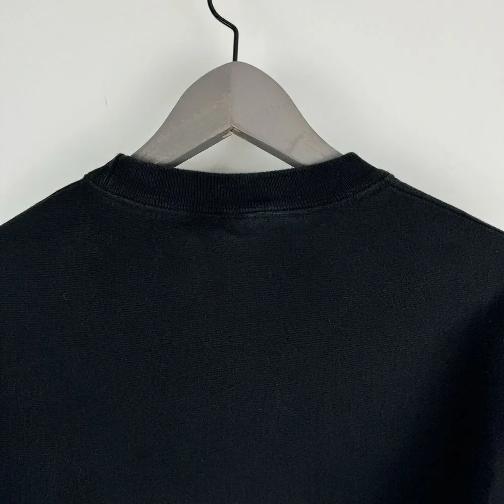 Champion Reverse Weave Crewneck Sweatshirt Mens Size Small Black Pullover - Picture 8 of 14